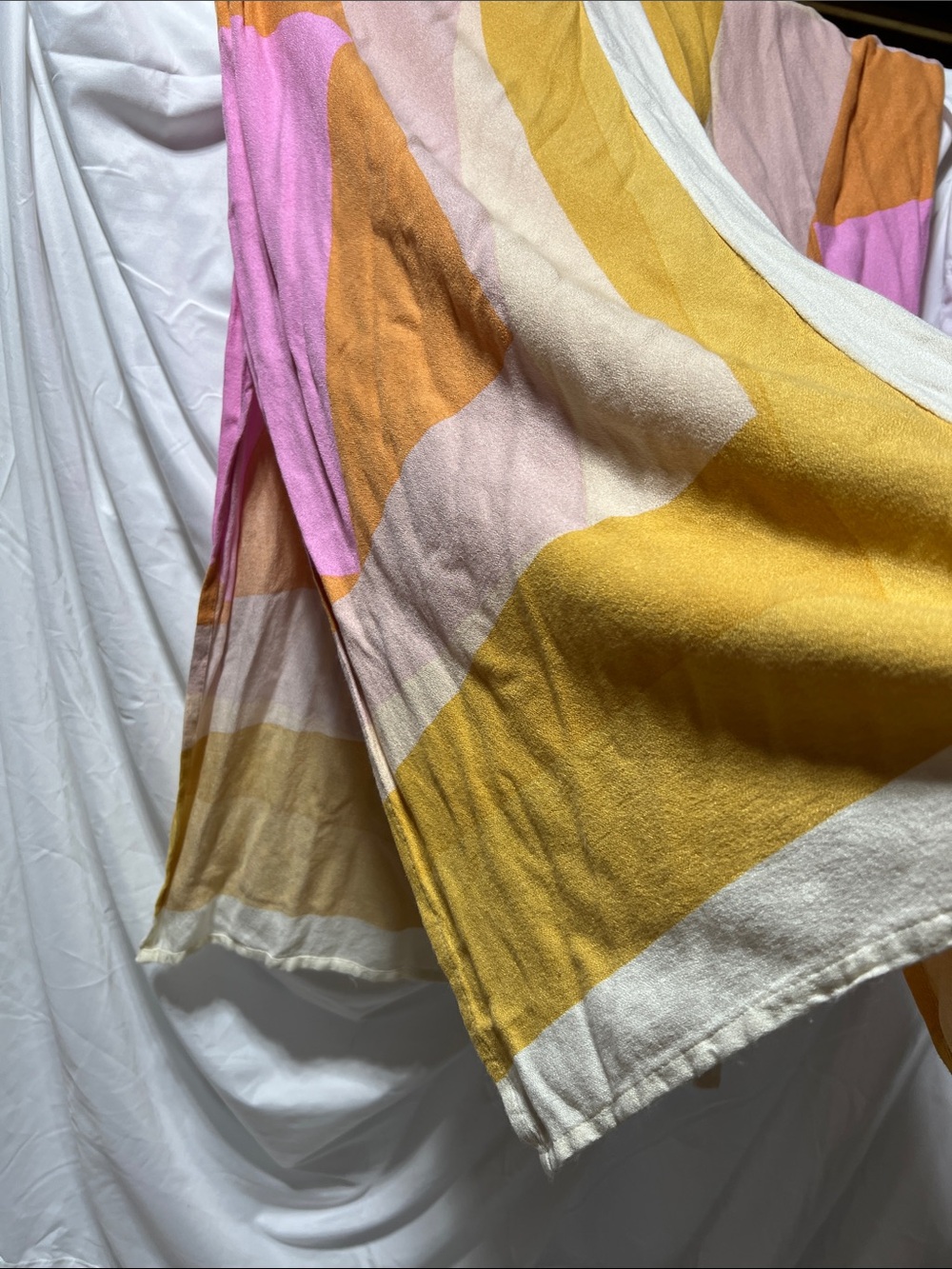 Colorblock Maxi Sundress in Mustard, Pink & Orange - Picture 4 of 6